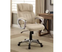 Fawn Tan Linen Executive Office Chair 13 Fawn Tan Linen Executive Office Chair -Home Sale Store 810513549 3