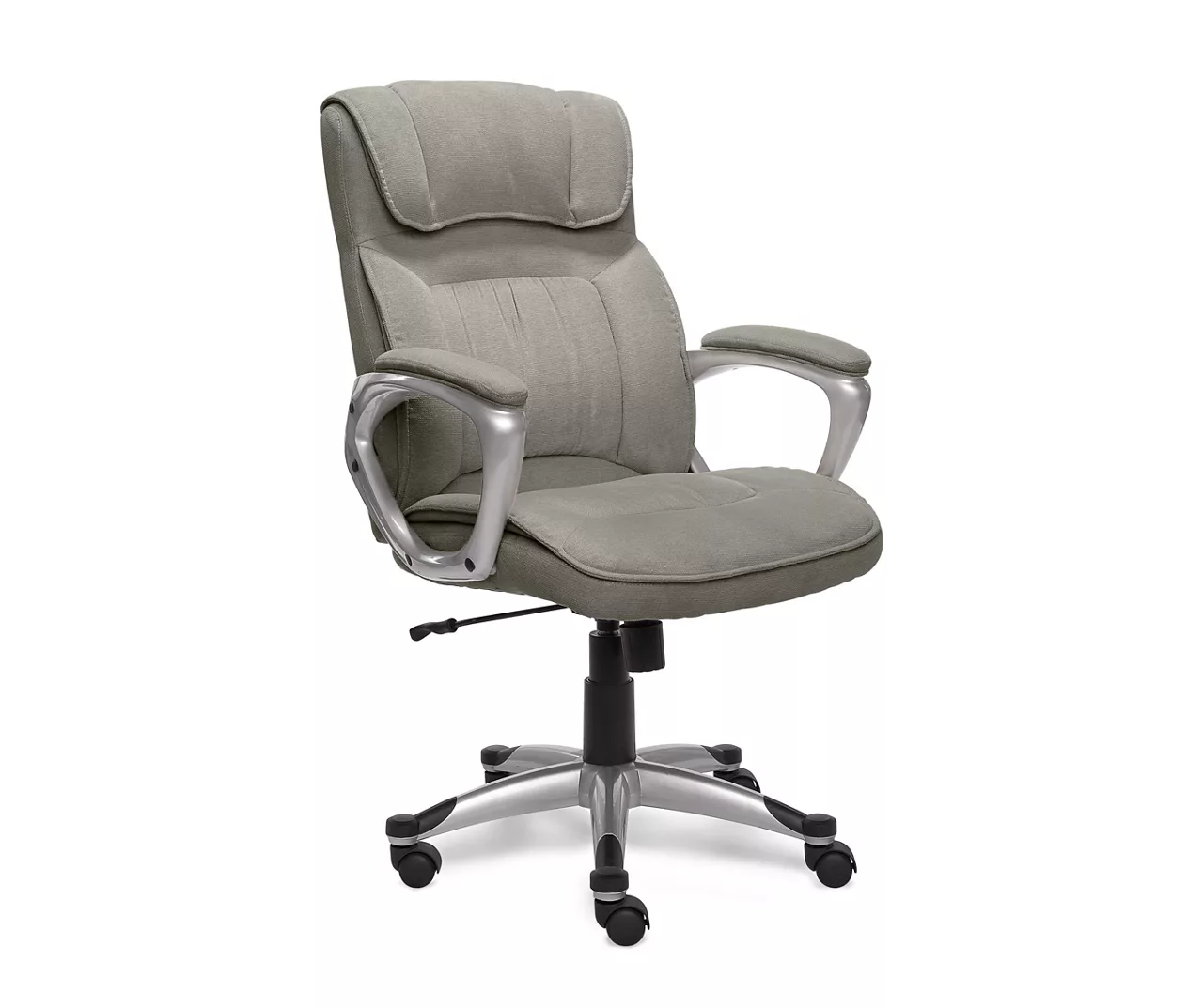 Glacial Gray Linen Executive Office Chair 2 Glacial Gray Linen Executive Office Chair - Image 2