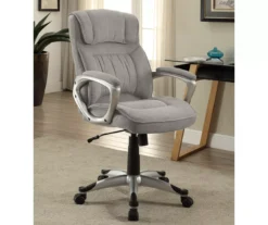 Glacial Gray Linen Executive Office Chair 13 Glacial Gray Linen Executive Office Chair -Home Sale Store 810513550 3