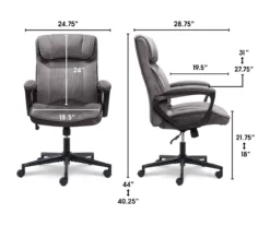 Gray & Black Executive Office Chair -Home Sale Store 810513554 3