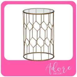 Gold Harper Side Table -Home Sale Store 810513567