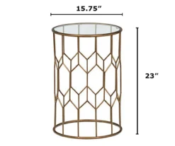 Gold Harper Side Table -Home Sale Store 810513567 3