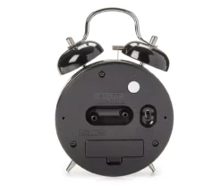 Sharp Black & Silver Twin Bell Alarm Clock -Home Sale Store 810514647 3