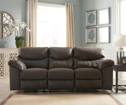 Boxberg Teak Faux Leather Reclining Sofa 8 Boxberg Teak Faux Leather Reclining Sofa -Home Sale Store 810519659 2