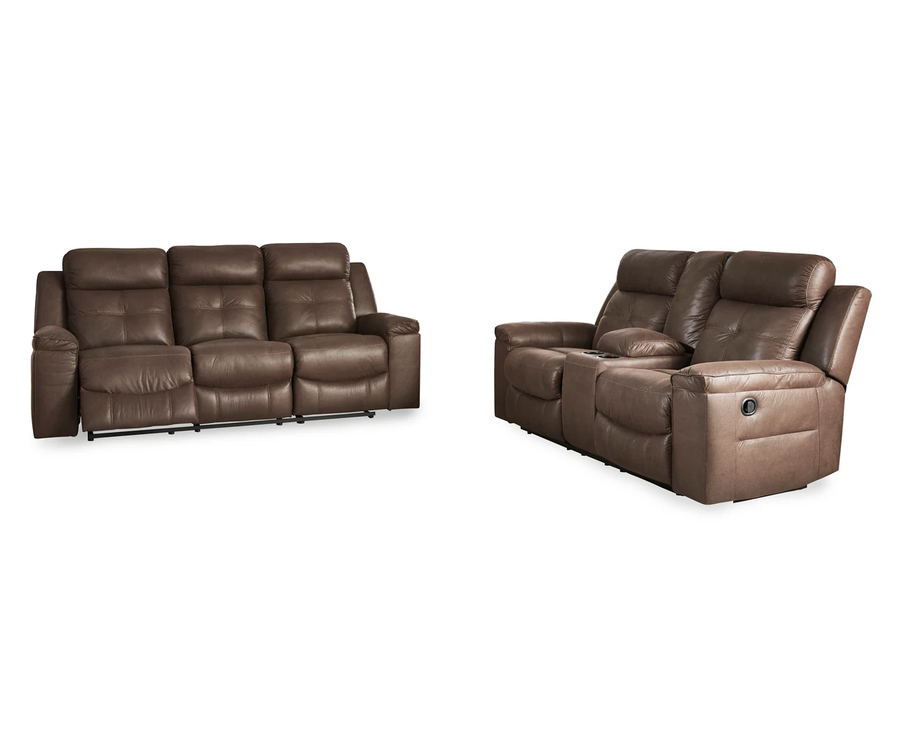 Jesolo Coffee Brown Reclining Console Loveseat 2 Jesolo Coffee Brown Reclining Console Loveseat - Image 2