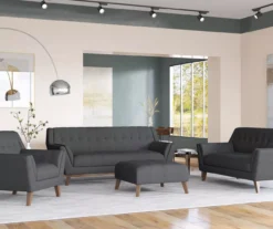 Jasper Charcoal Pebble Square Ottoman 8 Jasper Charcoal Pebble Square Ottoman -Home Sale Store 810519916 7