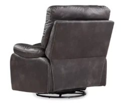 New Albany Dark Graphite Leather Look Micro Suede Swivel Reclining Glider -Home Sale Store 810519941 9