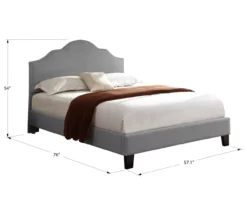 Lombard Light Gray Full Upholstered Bed -Home Sale Store 810519982 6