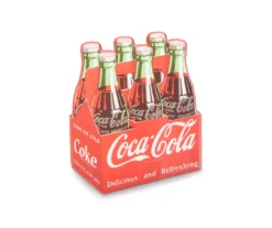 Coca-Cola Glass Bottle In Carrier Lacquer Plaque