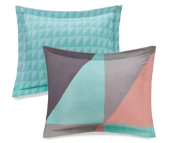 Zuri Aqua Queen Reversible 8-Piece Comforter Set -Home Sale Store 810523140 810523141 810523142 810523143 15