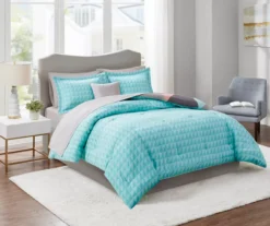 Zuri Aqua Queen Reversible 8-Piece Comforter Set -Home Sale Store 810523140 810523141 810523142 810523143 3