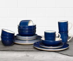 Evolution Hand Painted Navy 20-Piece Dinnerware Set