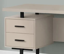 60" Taupe & Black Floating Desk -Home Sale Store 810527326 3