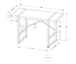 Monarch Paneled Metal Computer Desk -Home Sale Store 810527342 10