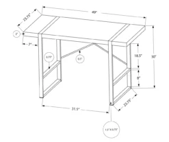 Monarch Paneled Metal Computer Desk -Home Sale Store 810527346 5