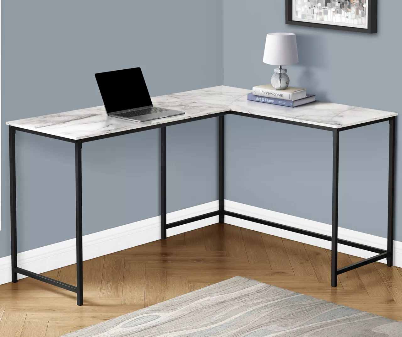 Monarch L-Shaped Metal Corner Desk 17 Monarch L-Shaped Metal Corner Desk - Image 17