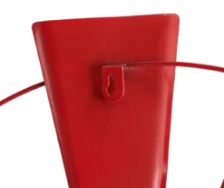 22.05" Red Metal Windmill Wheel Wall Decor -Home Sale Store 810528353 4