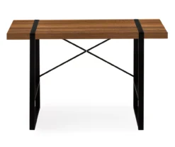 Walnut Wood Look Thick Panel Computer Desk -Home Sale Store 810533368 4