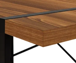Walnut Wood Look Thick Panel Computer Desk -Home Sale Store 810533368 7