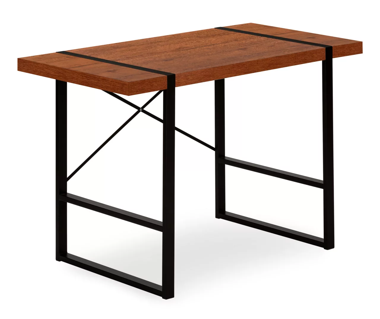 Cherry Wood Look Thick Panel Computer Desk 1 Cherry Wood Look Thick Panel Computer Desk