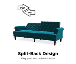 Cassidy Green Velvet Convertible Sleeper Futon -Home Sale Store 810535627 6