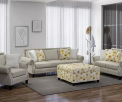 Golden Poppy Wood Leg Storage Ottoman -Home Sale Store 810535757 7