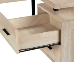 Natural Wood Look 3-Drawer L-Shaped Corner Comptuer Desk -Home Sale Store 810535780 8
