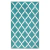 My Magic Carpet Moroccan Trellis Teal Washable Area Rug, (3' X 5')