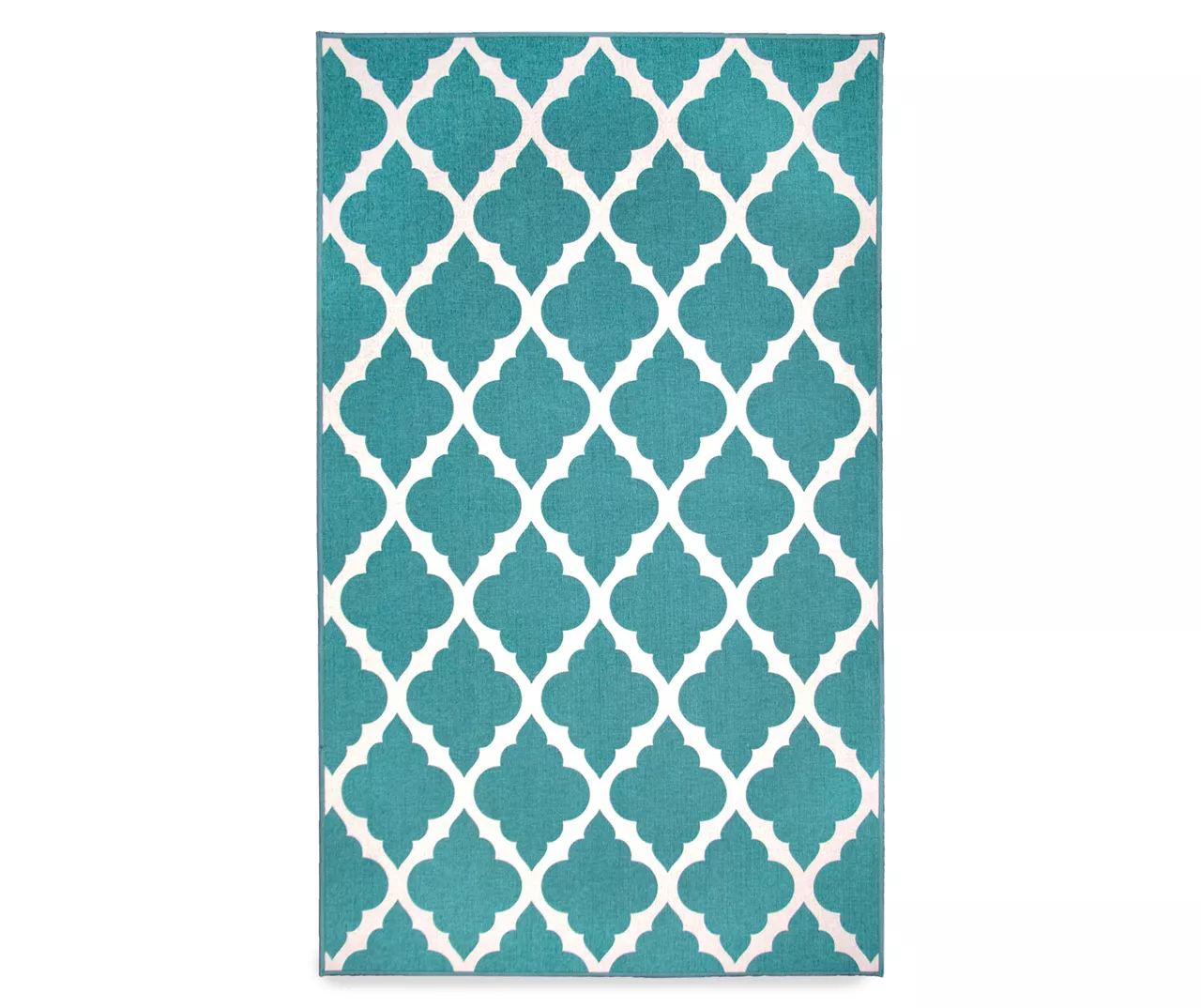 My Magic Carpet Moroccan Trellis Teal Washable Area Rug, (3' X 5') 1 My Magic Carpet Moroccan Trellis Teal Washable Area Rug, (3' X 5')