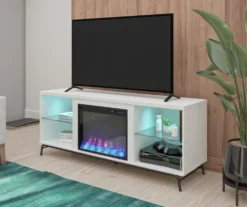 Newland White Electric Fireplace Console 9 Newland White Electric Fireplace Console -Home Sale Store 810538184 2