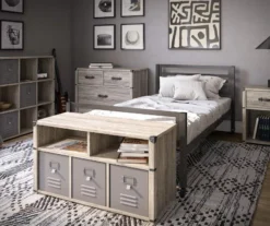 Nova Gray Oak Bedroom Storage Bench -Home Sale Store 810538200 6
