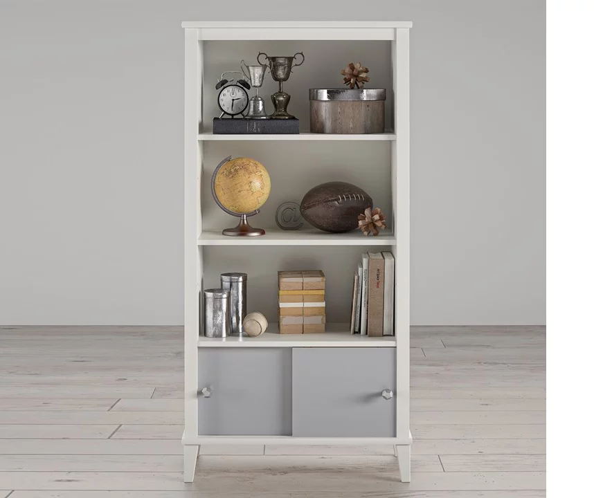 Monarch Hill Poppy Gray & White Bookcase 3 Monarch Hill Poppy Gray & White Bookcase - Image 3