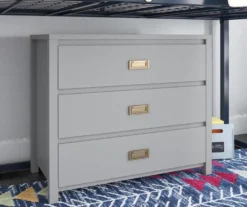 Monarch Hill Haven Dove Gray 3-Drawer Dresser -Home Sale Store 810538227 3