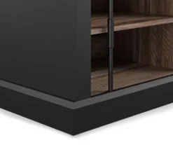 70" Fowler Black Electric Fireplace Console -Home Sale Store 810538243 4