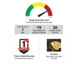 70" Fowler Black Electric Fireplace Console -Home Sale Store 810538243 6