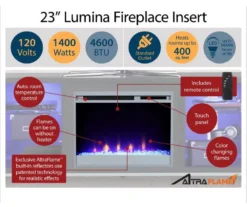 48" Intrepid White Electric Fireplace Console -Home Sale Store 810538247 5