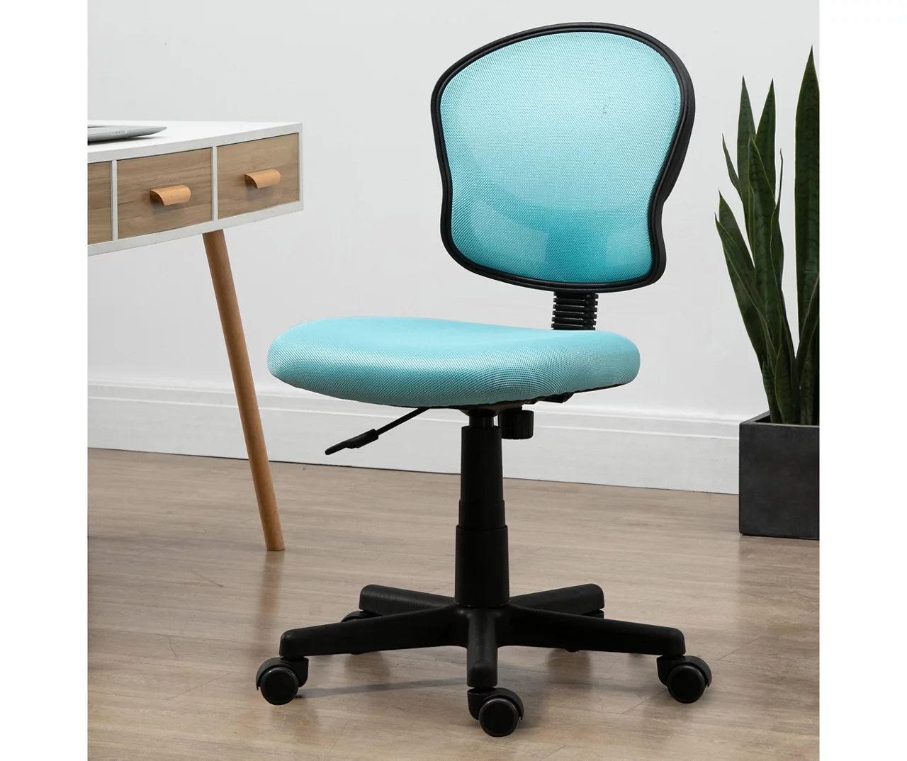 Teal Mesh Office Chair 2 Teal Mesh Office Chair - Image 2