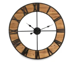 Tan 30" Farmhouse Wall Clock