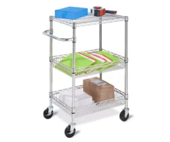 Chrome 3-Shelf Storage Cart -Home Sale Store 810539919 7
