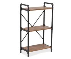 Black Industrial 3-Tier Bookshelf 7 Black Industrial 3-Tier Bookshelf -Home Sale Store 810539936 3