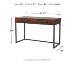Horatio Brown & Gunmetal Wood Desk -Home Sale Store 810542288 3