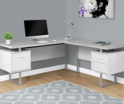 Monarch Metal 3-Drawer L-Shaped Computer Desk 29 Monarch Metal 3-Drawer L-Shaped Computer Desk -Home Sale Store 810542417 1