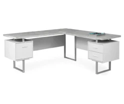 Monarch Metal 3-Drawer L-Shaped Computer Desk 19 Monarch Metal 3-Drawer L-Shaped Computer Desk -Home Sale Store 810542417 2