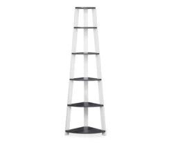Monarch 5-Shelf Etagere Corner Bookcase -Home Sale Store 810542443 2