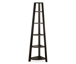 Monarch 5-Shelf Etagere Corner Bookcase -Home Sale Store 810542449 2
