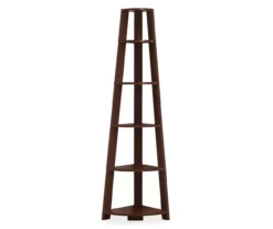 Monarch 5-Shelf Etagere Corner Bookcase -Home Sale Store 810542450 2