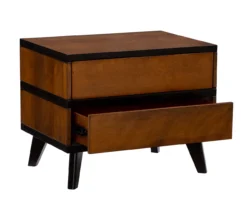 Manhattan Walnut 2-Drawer Mid-Century Wood Nightstand -Home Sale Store 810543109 A0 6