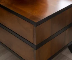 Manhattan Walnut 2-Drawer Mid-Century Wood Nightstand -Home Sale Store 810543109 A8 10