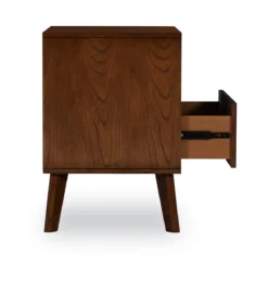 Shay Walnut 1-Drawer Wood Nightstand -Home Sale Store 810543117 3