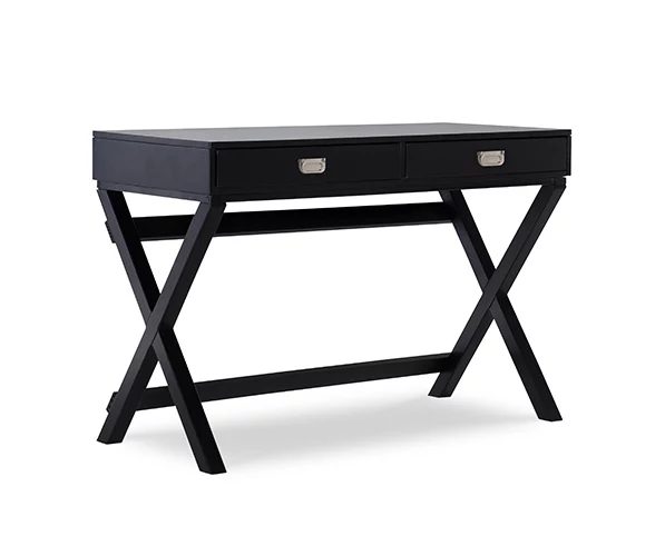 Cami Black X-Base Campaign Style Writing Desk 1 Cami Black X-Base Campaign Style Writing Desk